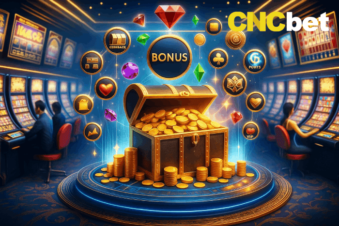 Baú de bônus Cassino CNCBET prêmios e recompensas